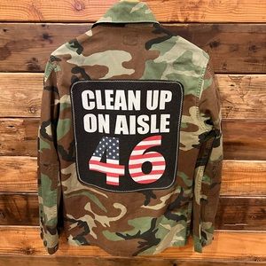 Clean Up on Aisle 46 One-of-a-Kind Custom MadAndie Unisex Military Camo Jacket